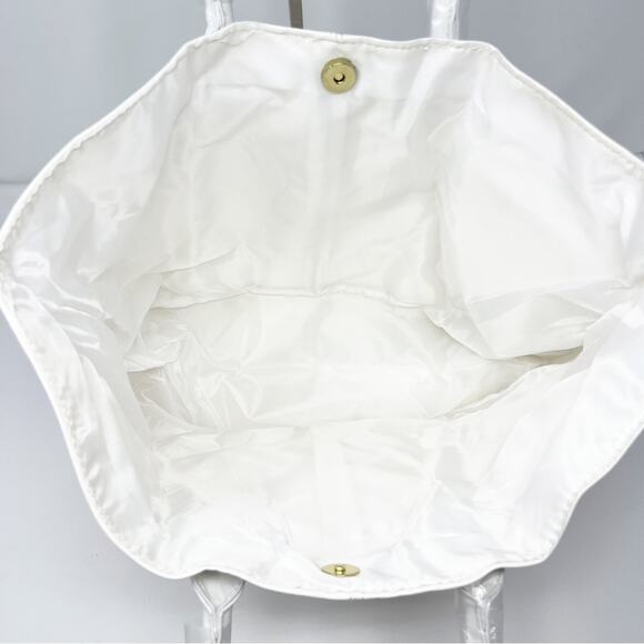 Jimmy Choo White and Gold Tote Bag Purse - Picture 4 of 6